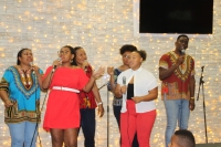 Les jeunes choristes du Blue Melody School vivent pleinement leur passion.