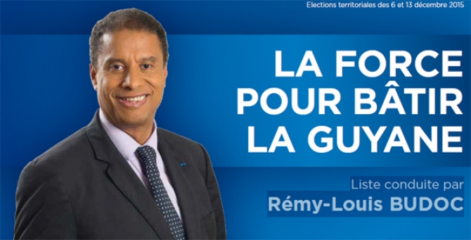R&eacute;gionales 2015 - R&eacute;my-Louis BUDOC pour "LA FORCE POUR B&Acirc;TIR LA GUYANE"