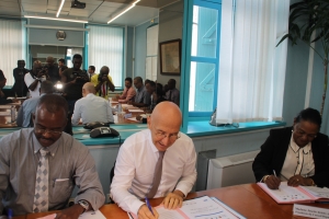 Autour du préfet de Région, Philippe Gustin, le président de la Région, Ary Chalus, et la président du Département, Josette Borel-Lincertin n&#039;ont pas montré le même enthousiasme pour ce plan de convergence et de transformation de la Guadeloupe.